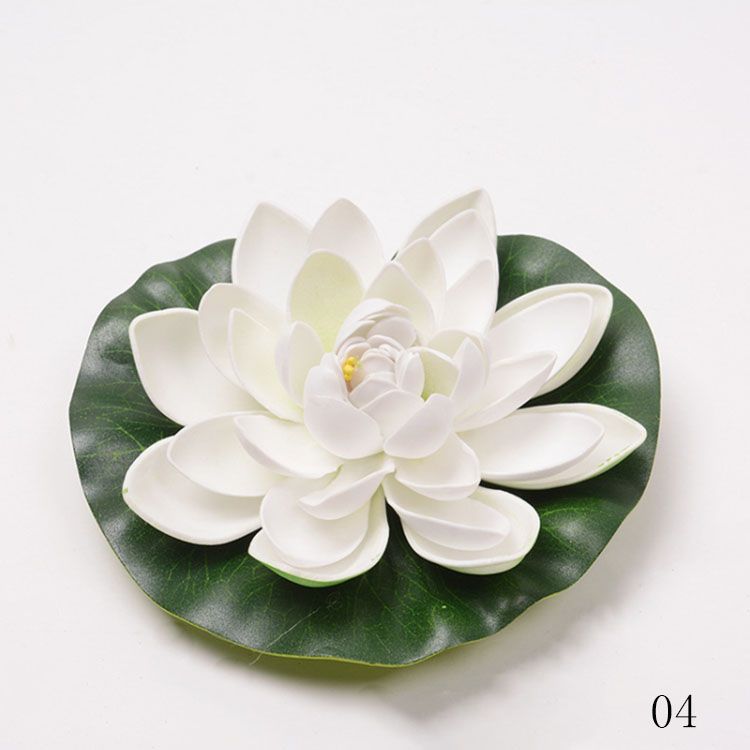 2020 17cm Eva Foam Lotus Flower With Leaf Enshrine Flowers Waterproof