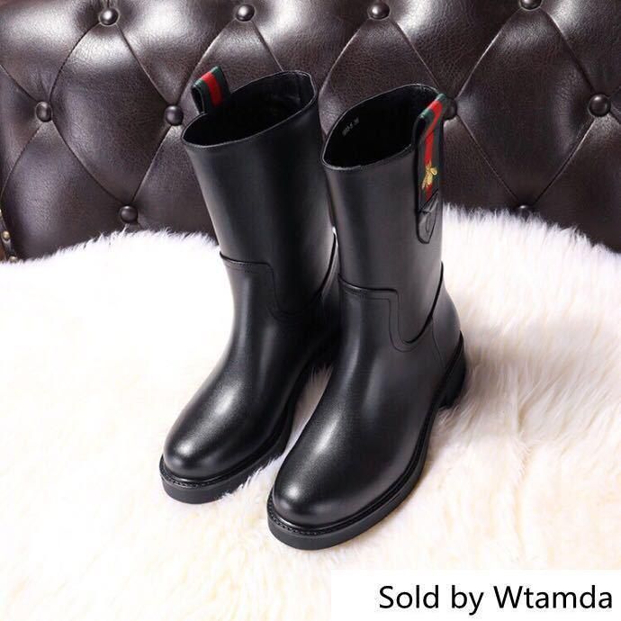 Best Selling Leather Ankle Boots V390 Women Boot Riding Rain Boots