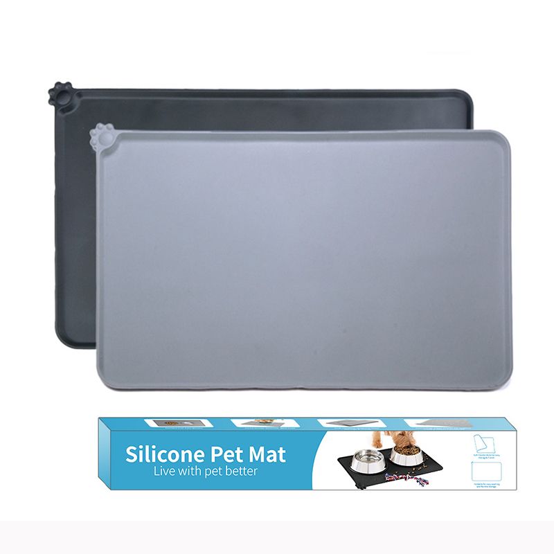 2020 48.5x30cm Pet Food Mat Silicone Pad Cat Dog Food Feeder Waterproof