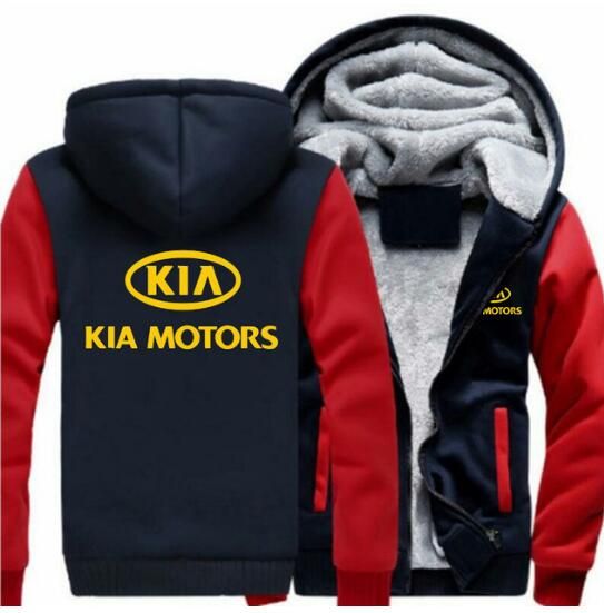 2020 KIA Motors Winter Hoodie Thicken Fleece Cashmere Hoodie Cardigan