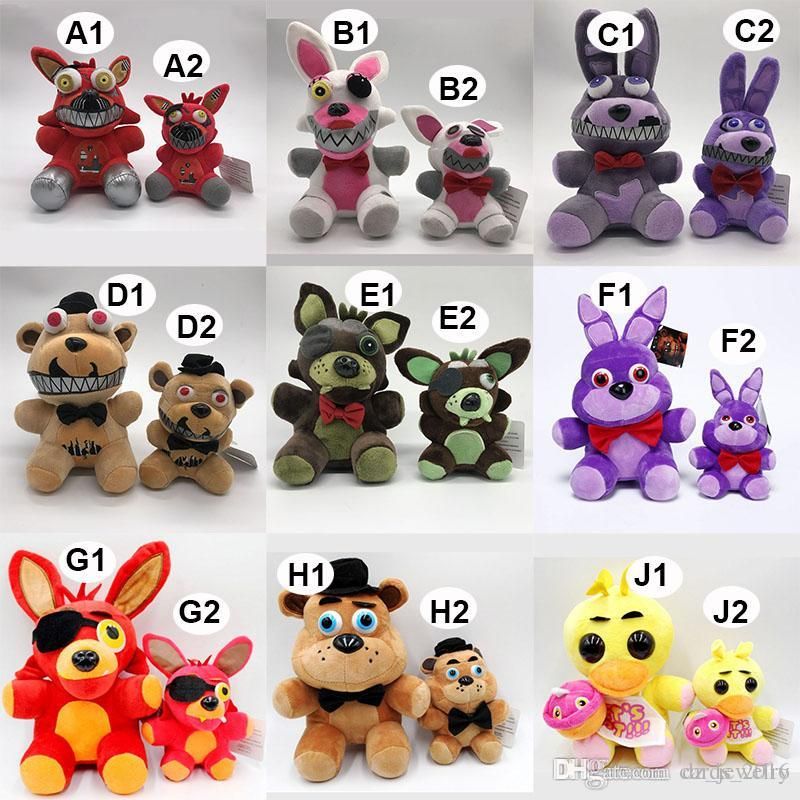 25cm15 18cm Fnaf Plush Toy Freddy Fazbear Mangle Foxy Chica Bonnie Plush Toys Stuffed Doll Sister Location - 