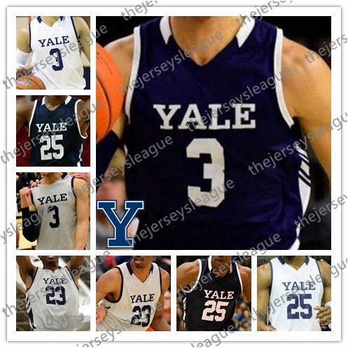 2020 Custom Yale Any Name Number Stitched Blue White Gray #25 Miye Oni