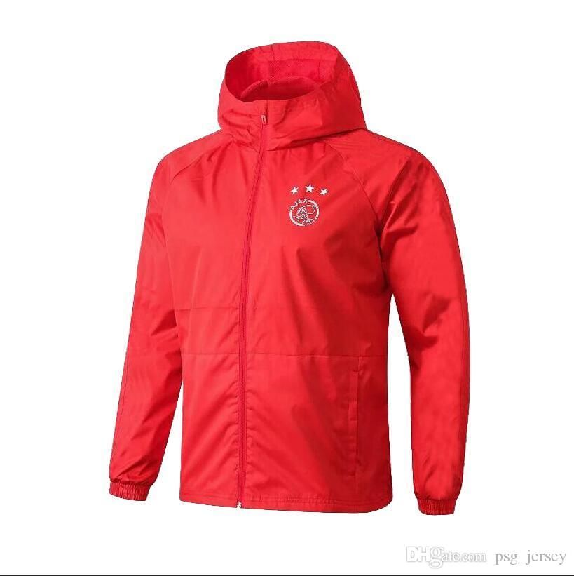 2019 TOP Ajax Hoodie Soccer Hat Jacket 18 19 Veste Full ...
