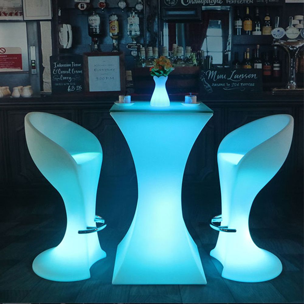 2021 Modern Style LED Luminous Cocktail Table Rechargeable Lighted Up