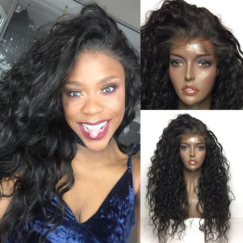 Wet And Wavy Human Hair Wigs For Black Women Pre Plucked Peruvian