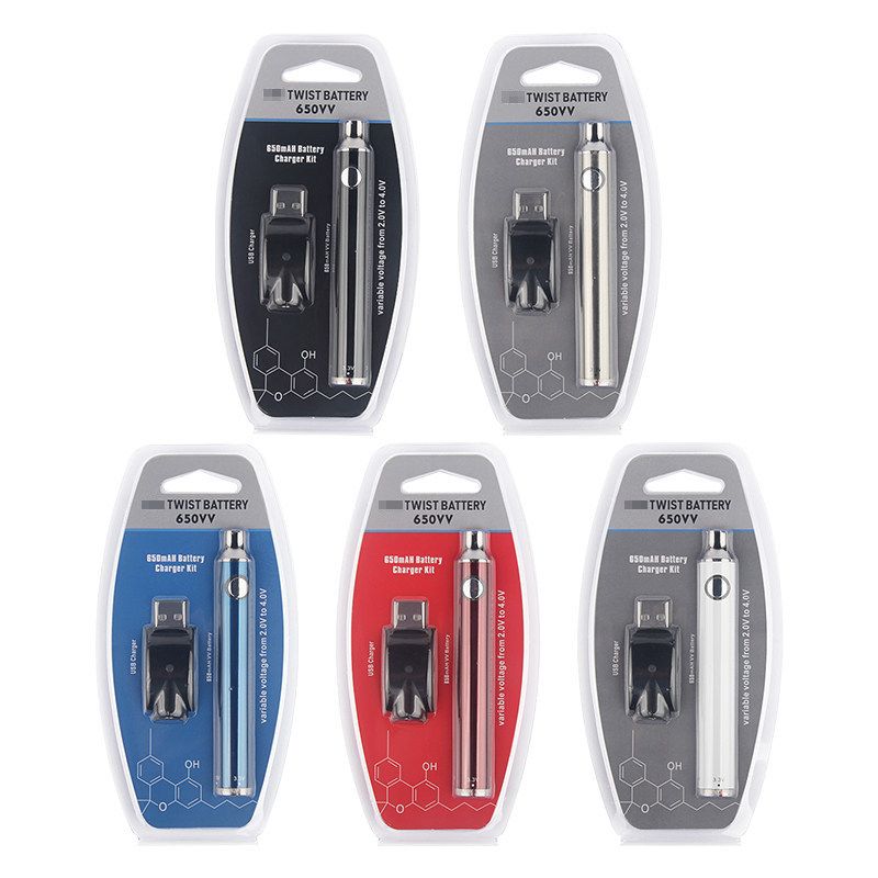 EVod Twist VV Variable Voltage Vape Pen 510 Thread Rechargeable Battery