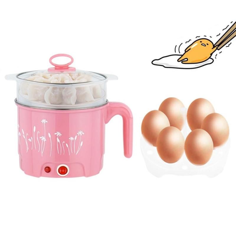 Mini 1 1.5L Electric Skillet Noodles Rice Cooker Thermal Insulation