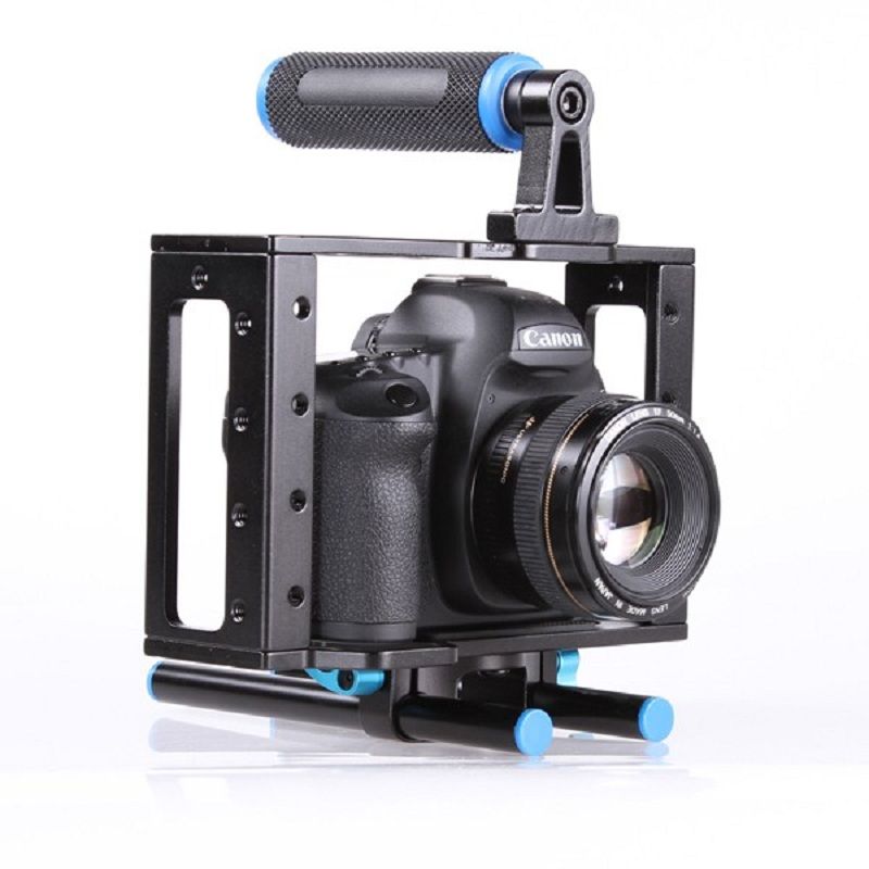 2019 DSLR Camera Cage Support Stabilizer Rig With 15mm Rod Rig For