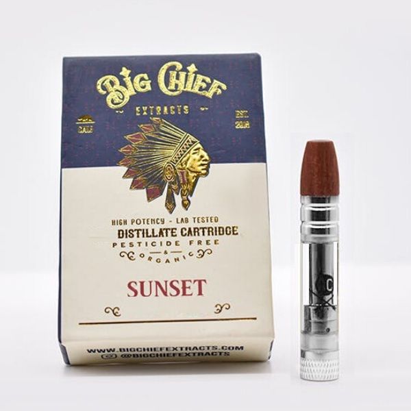 Big Chief Vape Cartridge Pen Cart With Packaging Wood Tip 0.8ML Tank