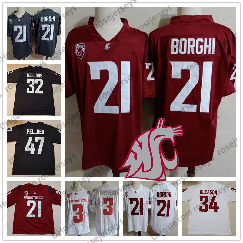 2019 WSU Washington State Cougars 21 Max Borghi 47 Peyton Pelluer 32 James Williams 34 Steve ...