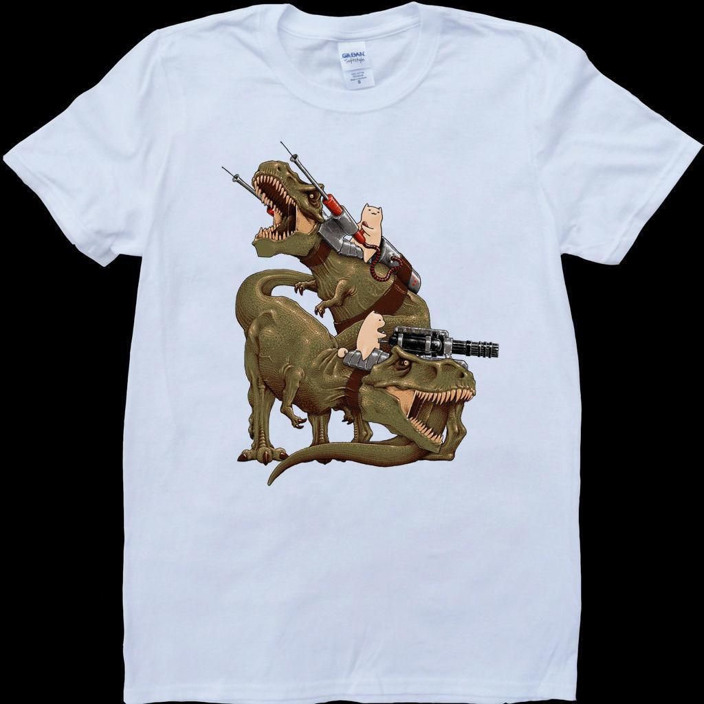 cats riding t rex