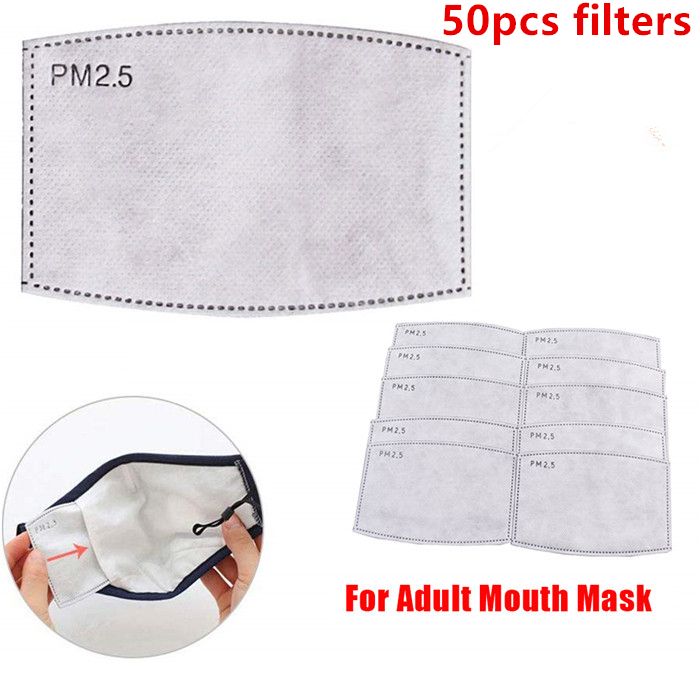2020 5 Layers PM2.5 Replaceable Mask Filter Paper Activated Carbon