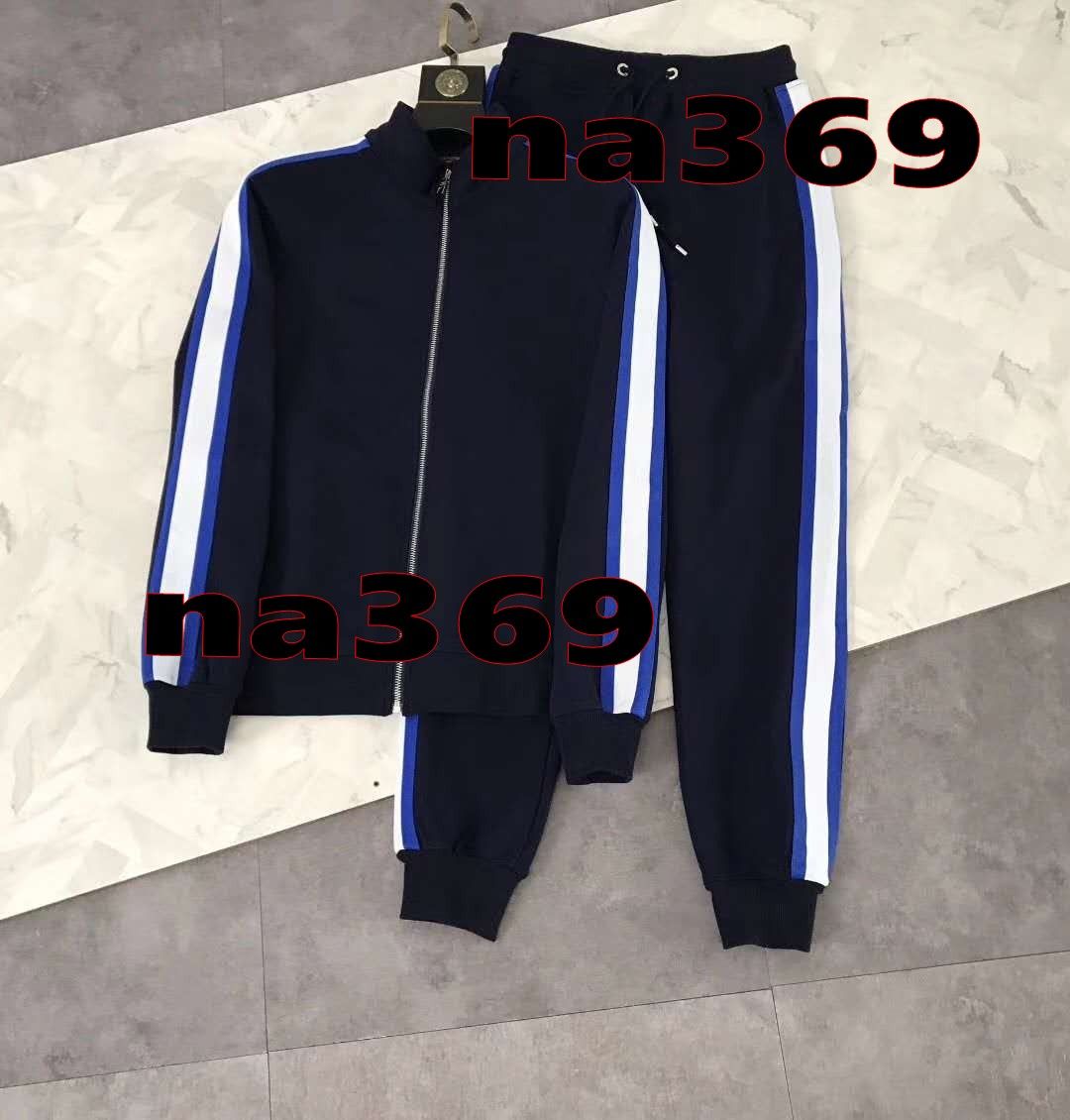 2020 2019 Men Luxury Designer Tracksuithit Color Ribbon Decoration