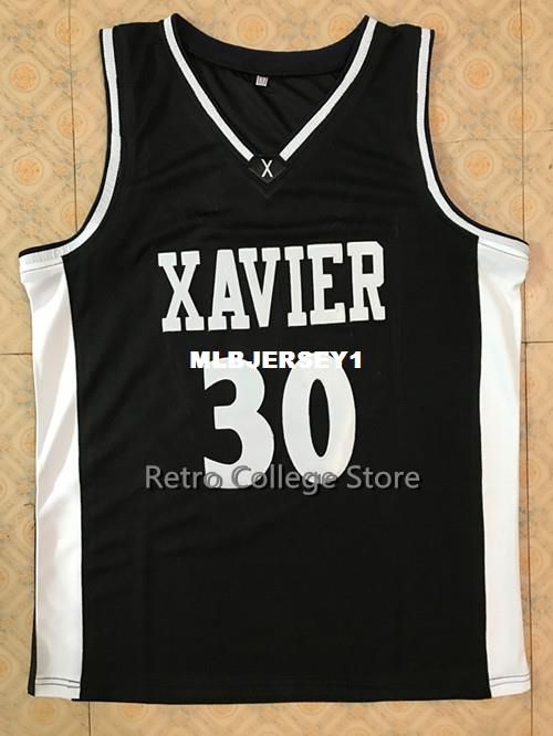 2020 30 David West Xavier College Retro Top Stitched Sewn Top Jerseys