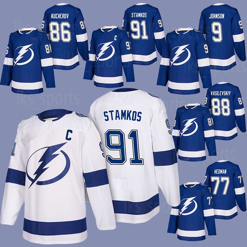 2019 Tampa Bay Lightning Jerseys 91 Steven Stamkos 86 Nikita Kucherov