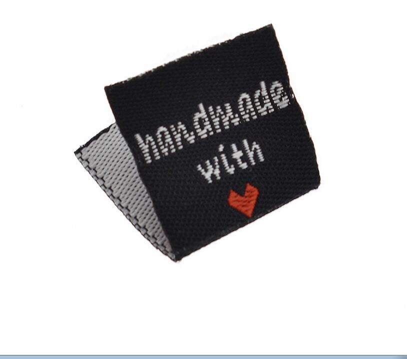 2020 Handmade With Love Clothing Labels Embossed Tags DIY Flag Labels For Garment Sewing ...