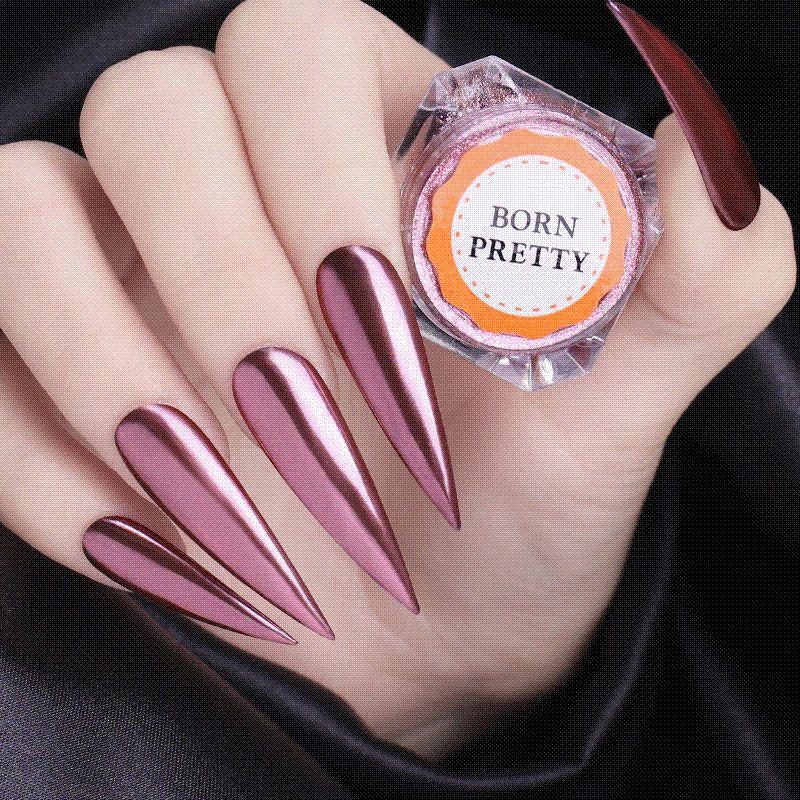 2019 Rose Gold Mirror Nail Glitter Powder Gel Polish Chrome Pigment