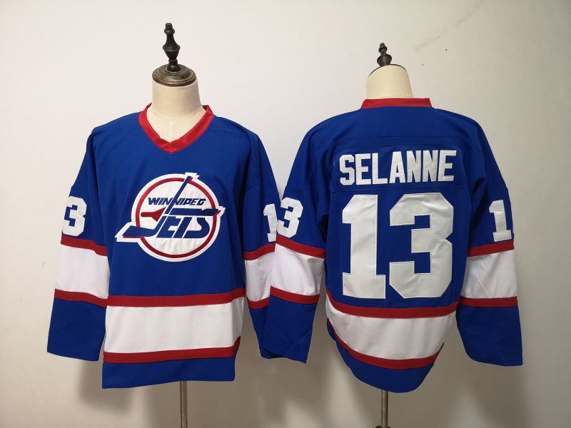 2019 Vintage Winnipeg Jets Hockey Jerseys 13 Teemu Selanne 10 Dale
