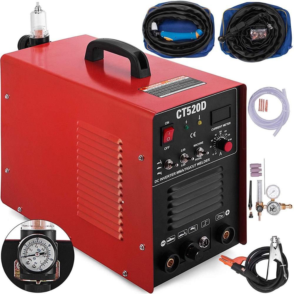 2021 Plasma Cutter CT520D 3 In 1 Combo Welding Machine Tig Welder 200A