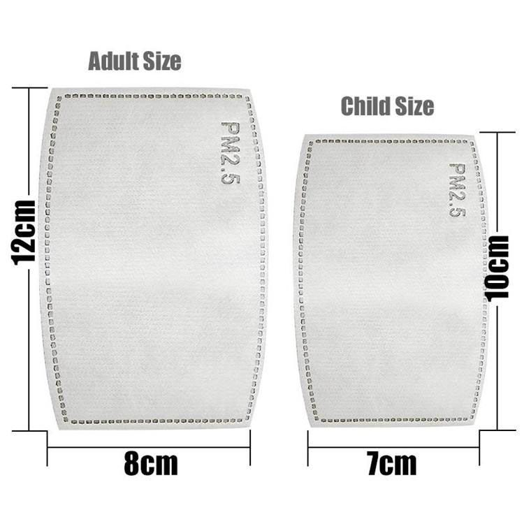 2021 Mask Filter 5 Layer PM2.5 Activated Carbon Black Anti Dust Mask