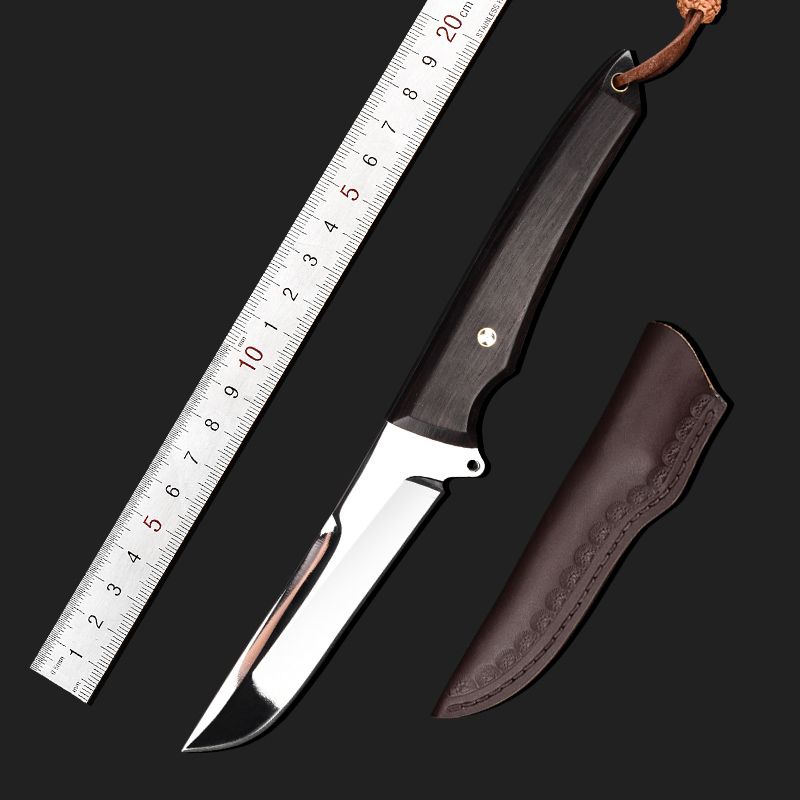 9Cr18MOV Blade Tanto Fixed Knife 3.8 In Satin High Hardness Pocket EDC