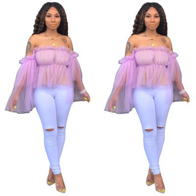 2020 Summer Womens Tee Shirt Designer Casual Summer Long Sleeve Slash