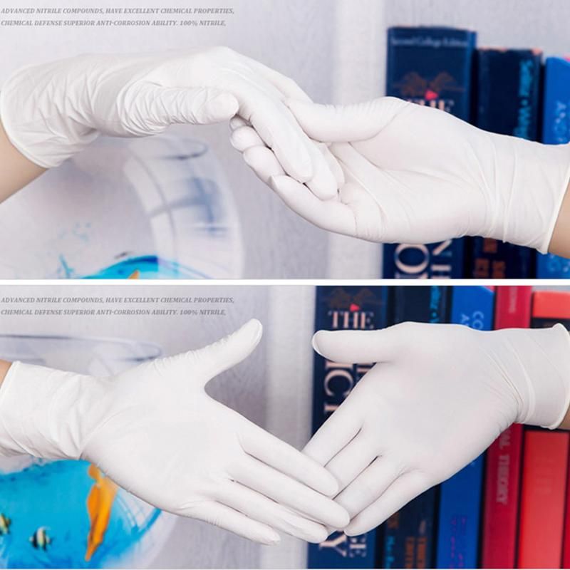 2021 Black White Pack Allergy Disposable Nitrile Latex Gloves