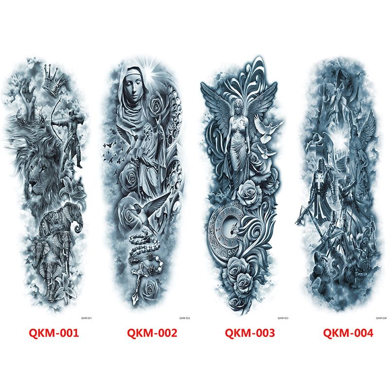 4 Hoja Grande Grande Antiguo Griego Mitología Tatuajes Temporales
