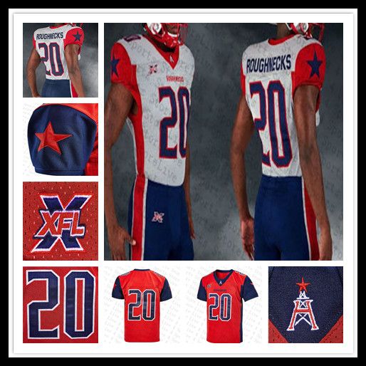 2020 Custom XFL Houston Roughnecks Football Jersey PJ Walker Kahlil