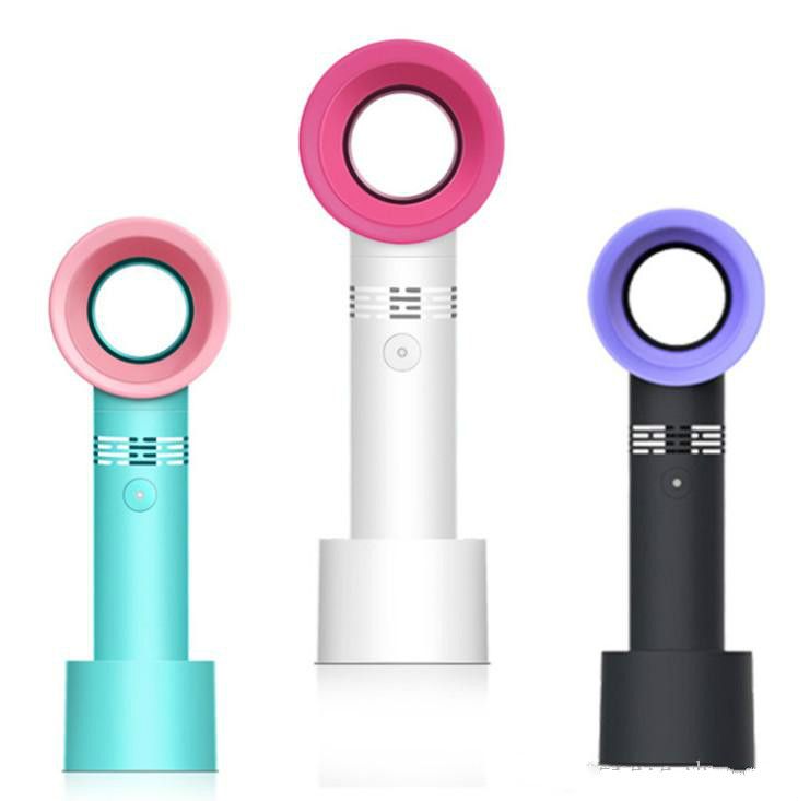 2020 Zero9 USB Bladeless Fan Rechargeable Portable Handheld Mini Cooler No Leaf Handy Fan With 3
