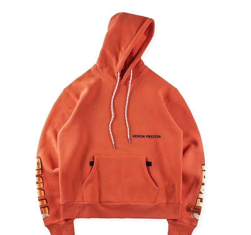 Heron preston hoodie orange Clearance