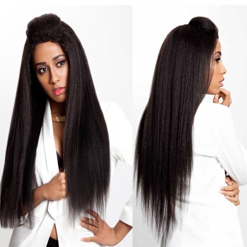 2019 Malaysian Kinky Straight Hair Bundles With Closure 3 Bundles