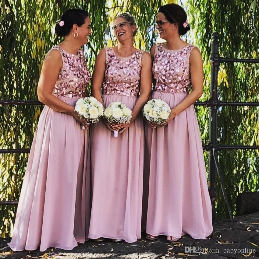 Cheap Country Forest Sexy Floor Length Bridesmaid Dresses Western