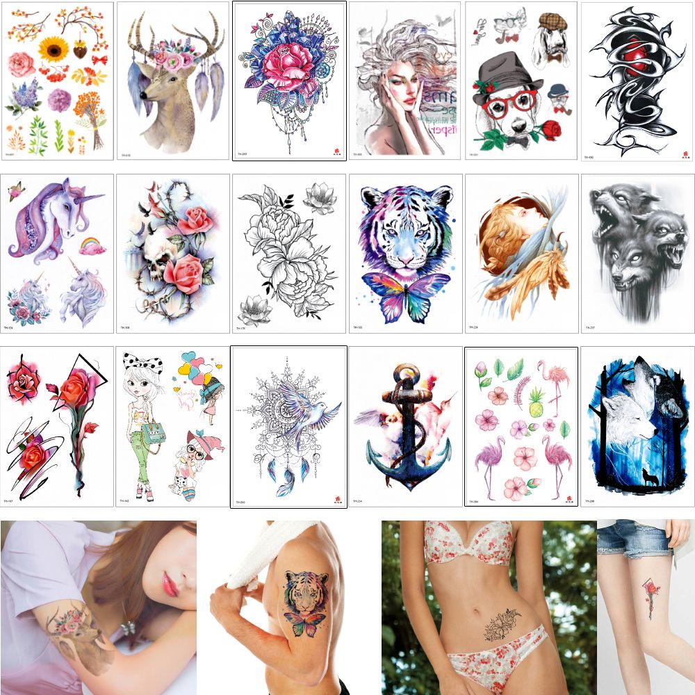 14821cm TH Series Temporary Tattoo Stickers Body Art Painting