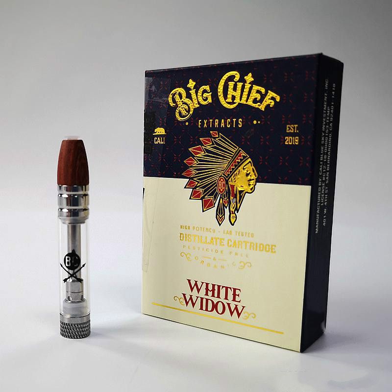 Newest Big Chief Vape Cartridges 0.8ml Ceramic Coil Wood Tip Empty Big