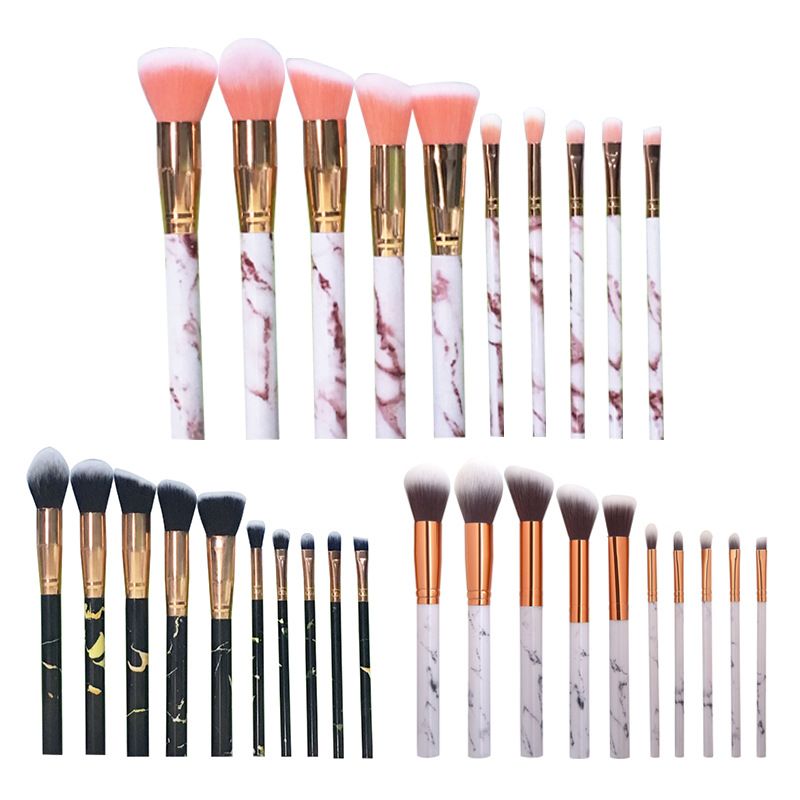 10 Piece Italian Badger Makeup Brush Set With Case Mugeek Vidalondon