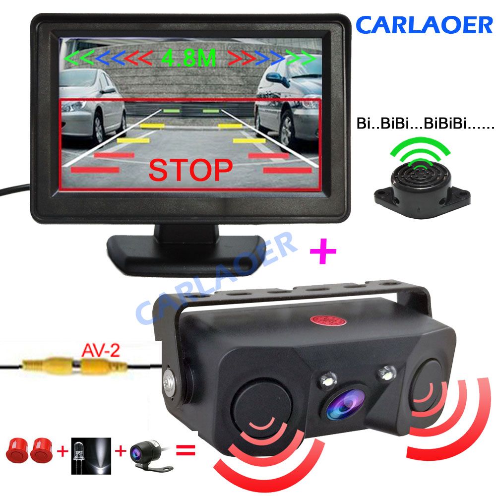 2020 Car Reverse Parking Camera With Radar Sensor Auto Rear View