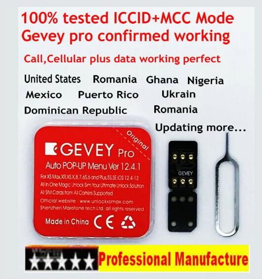 2019 Best Unlock Gevey Pro ICCID +MCC Mode IPhone Xs Max ...