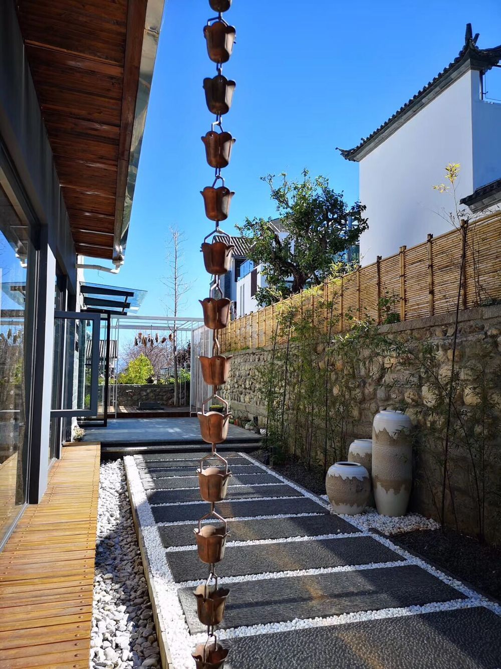 2020 Copper Rain Chain Rainwater Falling Chain Eaves Tiangou Villa