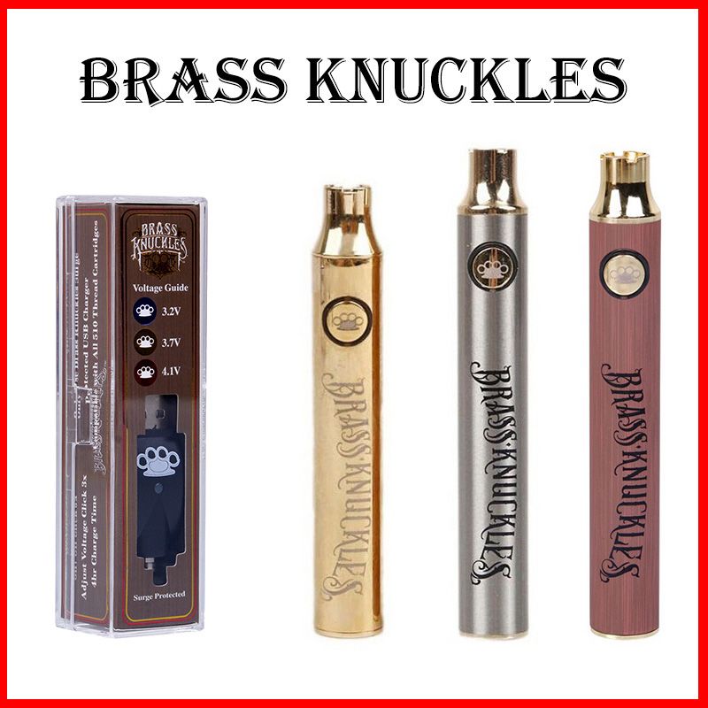 Brass Knuckles Battery 650mAh Gold 900mAh Wood Adjustable Variable