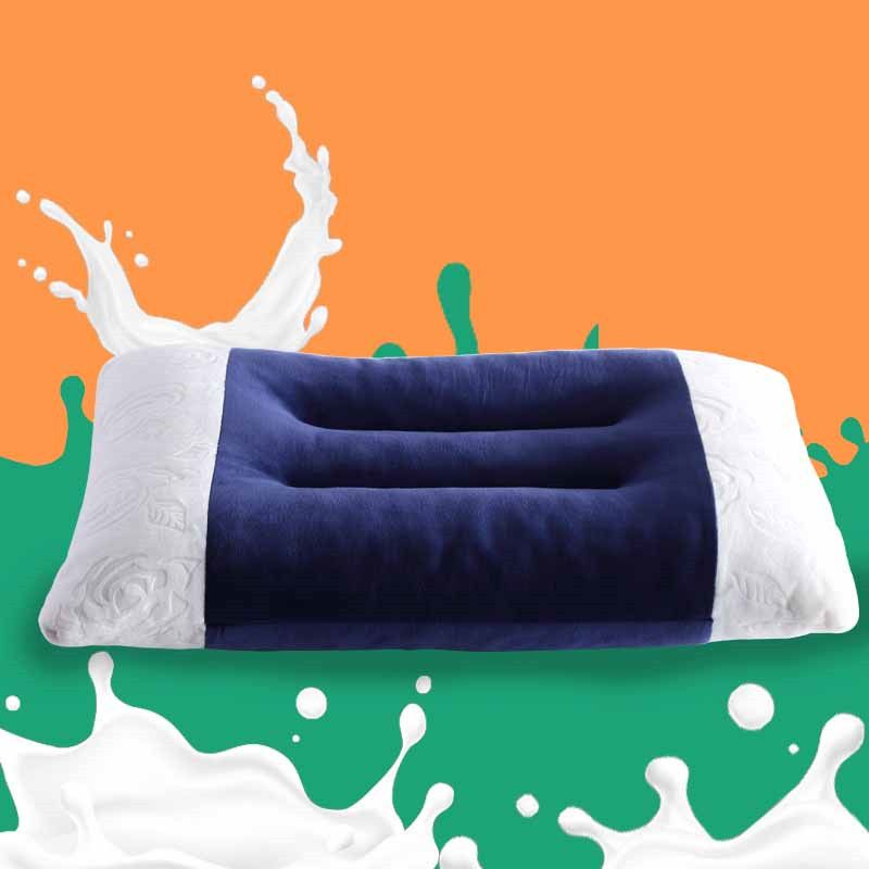 Latex Pillow White Spells Blue Particle Pillow Ninety Percent