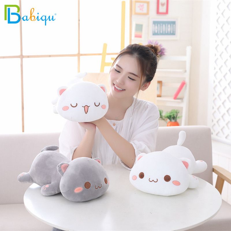 2020 35/50cm Kawaii Lying Cat Plush Toys Stuffed Cute ...