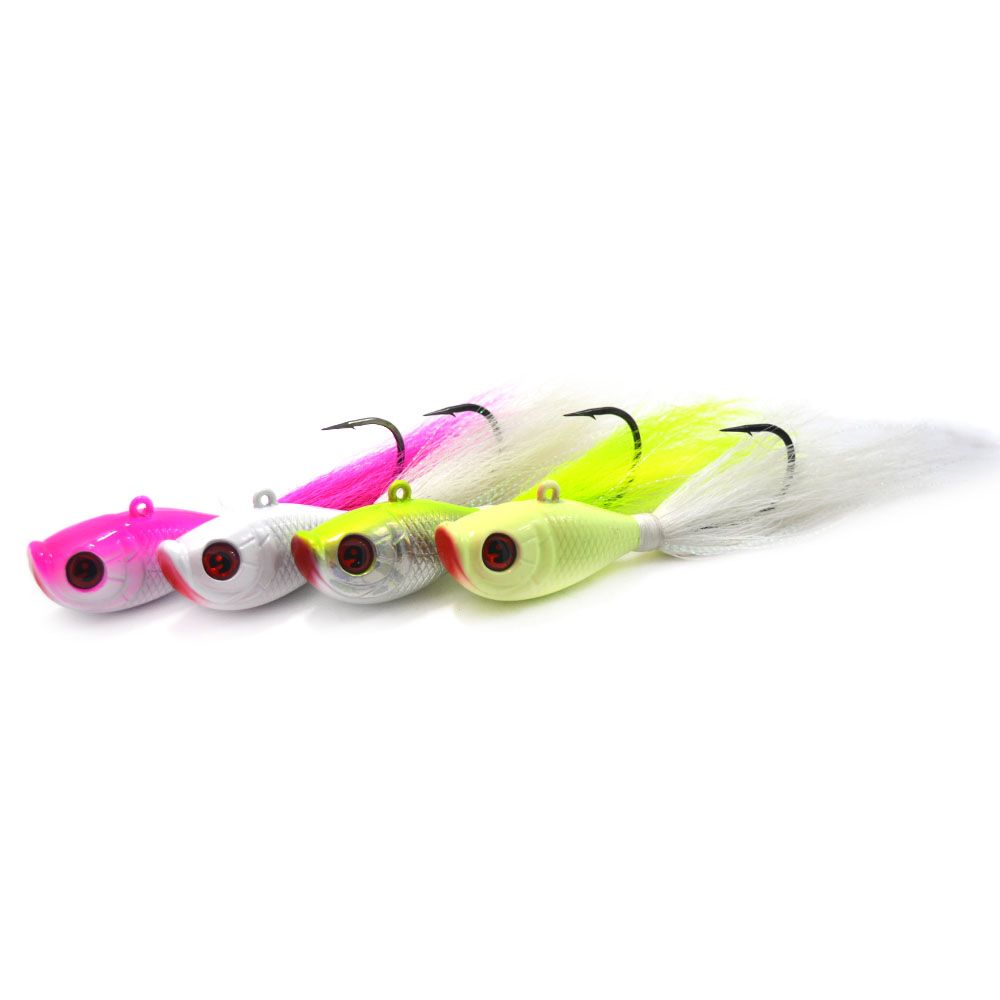 thumbnail image 2 of Seasky 3D Eye Fishing Bucktail Jig - 1oz Saltwater Lure For Fluke & Weakfish 2 of 11
