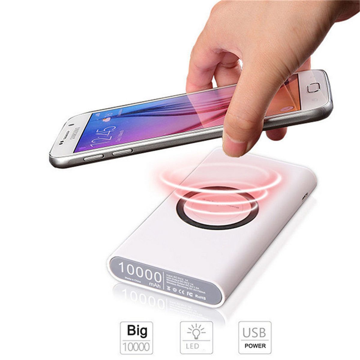 2021 Wireless Qi Charger 10000mAh Battery Power Bank Fast Charging