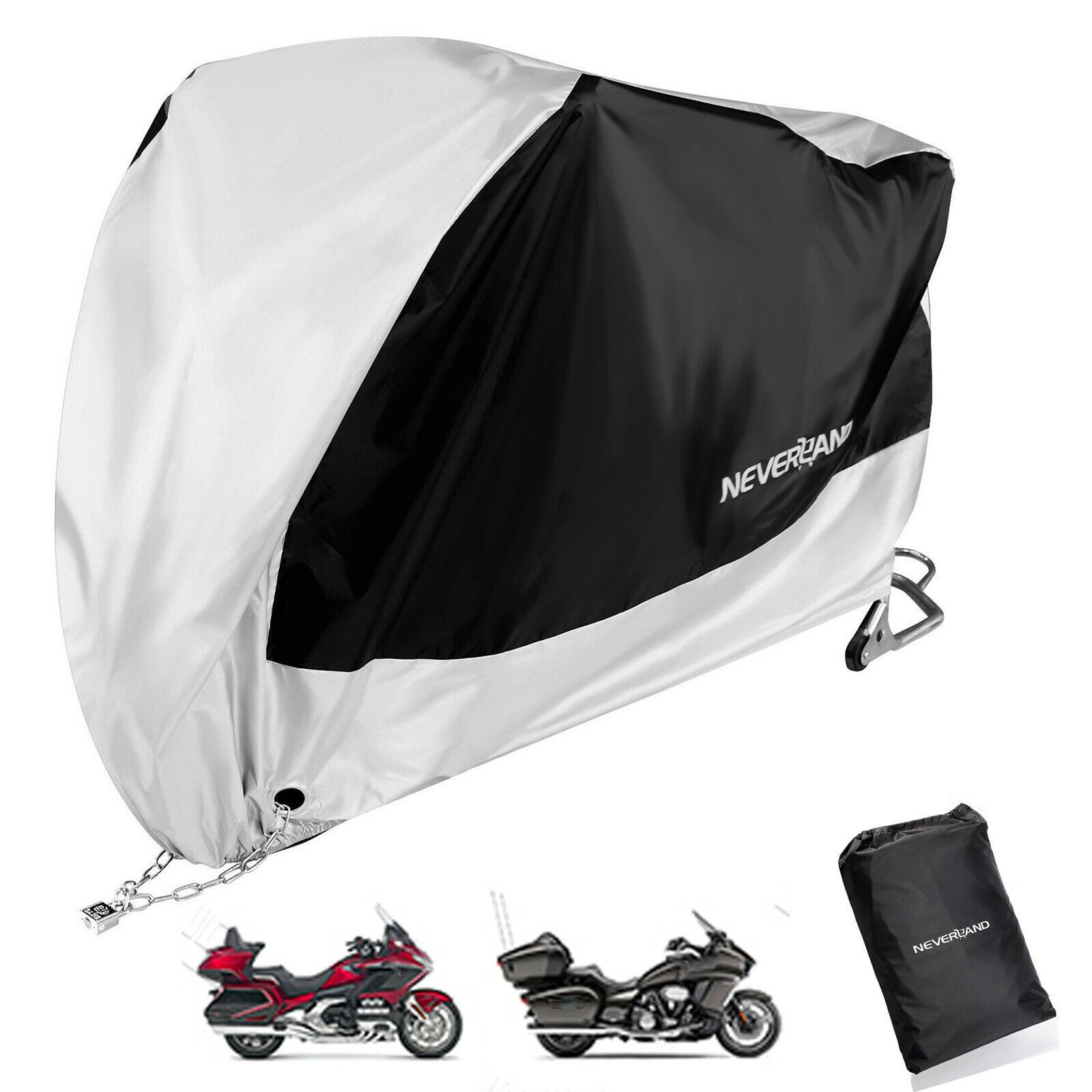 2019 XXXL Black&Silver Motorcycle Cover For Honda Goldwing GL1800 1500