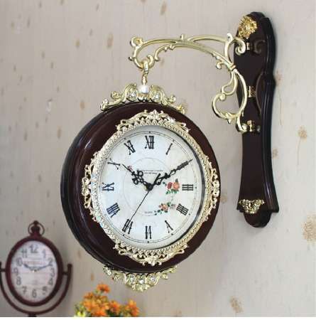 Double Sided Wall Clock Saat Reloj Relogio De Parede Duvar Double Sided Wall Clock Saat Reloj Relogio De Parede Duvar Saati Creative Quartz Living Room Bedroom Clocks Large Outdoor For Walls