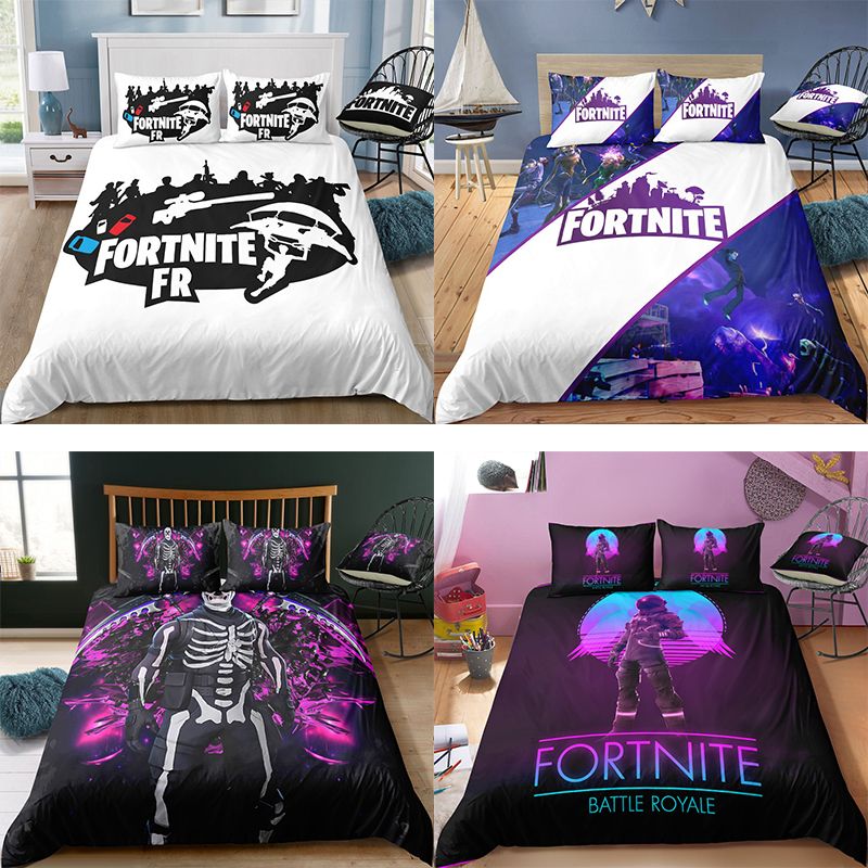New Fortnite Game Bedding Set Duvet Cover Bedroom 3d Printed Game Fortnite Bedding Set Au Us Eu Kids Room Duvet Cover With Pillowcase Quilt Covers Win Full Queen King