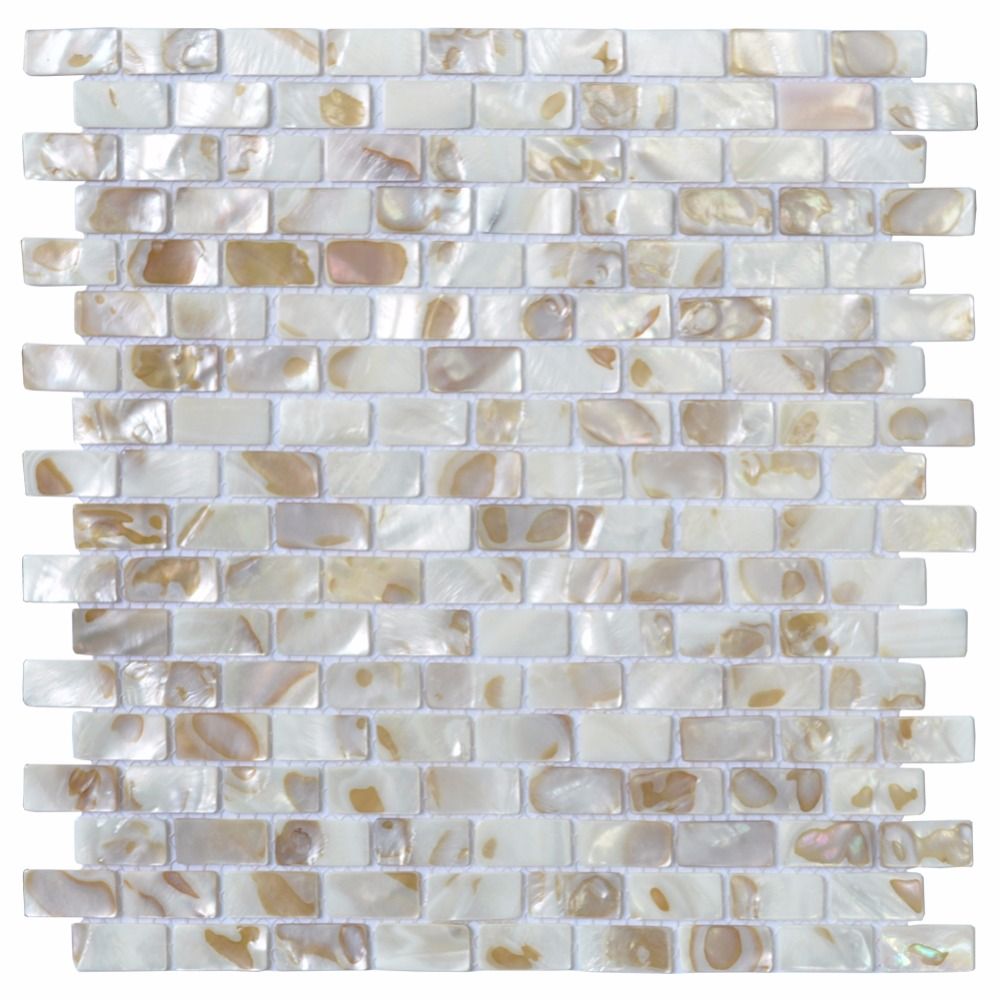 Mother Of Pearl Oyster Herringbone Shell Mosaic Tile For Kitchen Backsplashes Bathroom Walls Spas Pools Pack 6