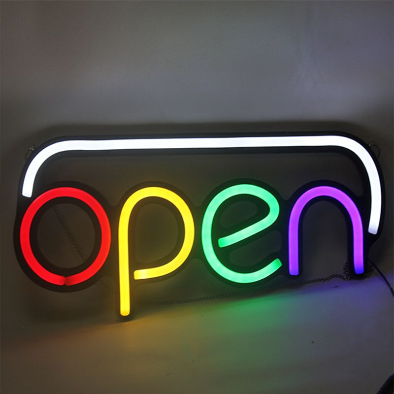 Compre Letrero Abierto De Neón Al Aire Libre Colorido Letrero