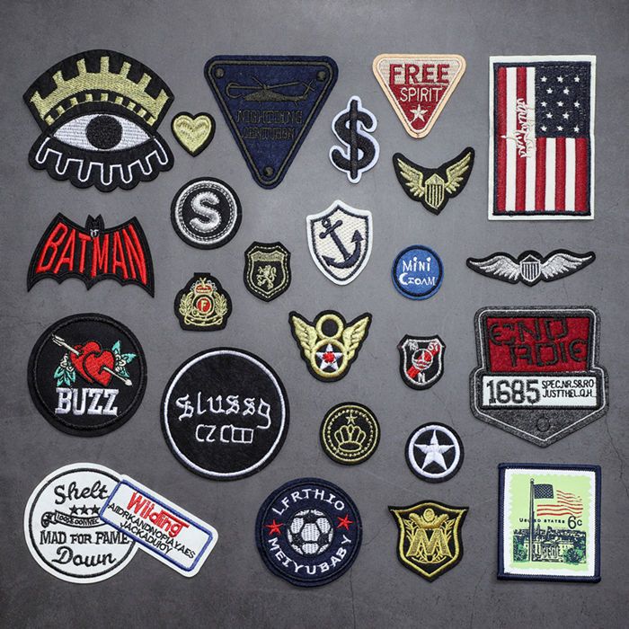 2021 Self Adhesive Fashion Badge Clothes Patch Cloth Stickers Down